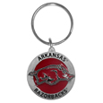 Arkansas Razorbacks Carved Metal Key Chain